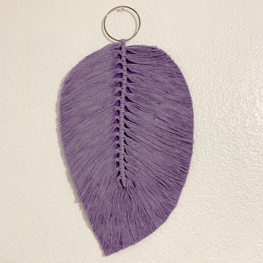 💜 Purple Macrame Feather 💜